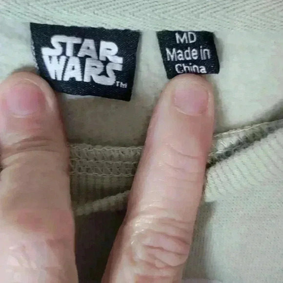 Star Wars Grogu Sweatshirt light sage green. Size medium. - Picture 3 of 4